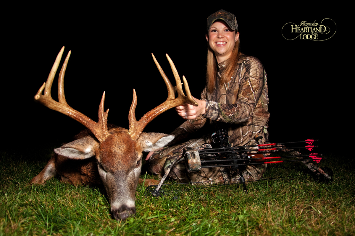Bride to Be hunting whitetails at the lodge
